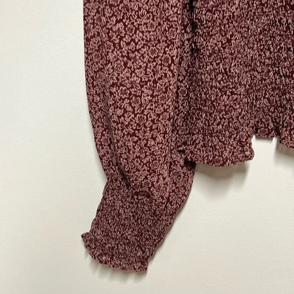 NWT Madewell Lucie Bubble-Sleeve Smocked Top in Cottage Garden Sz XS - Picture 5 of 9